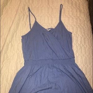 Blue spaghetti strap dress